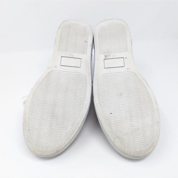 The Kooples White Leather Suede High Top Studded Colorblock Sneakers Size 38 - Picture 12 of 14